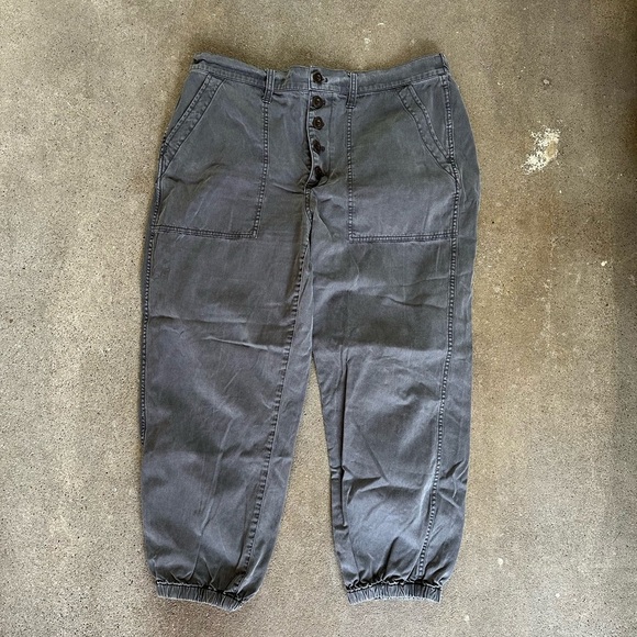 Madewell Griff Pull On Tapered Fatigue Cargo Pants Coal Size 32 - Picture 5 of 10